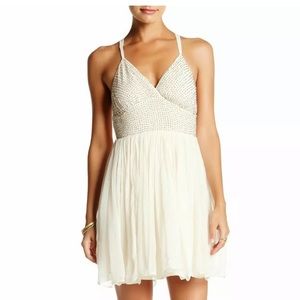 Free People Like a Diamond Ivory Mini Party Dress